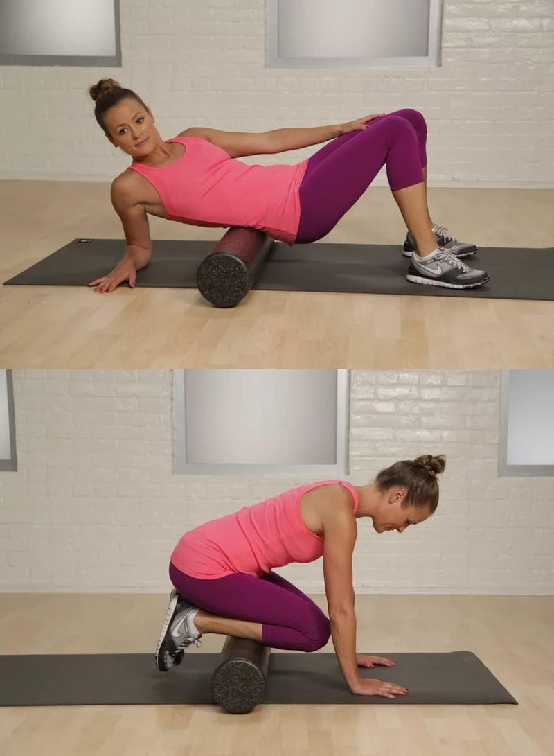 High Density Yoga Foam Roller for Back Legs Exercise Massage Muscle Recovery and for Pain Relief Great for Fitness Enthusiasts of all Levels 60Cm Perfect for Developing Core and Stamina - Image 3