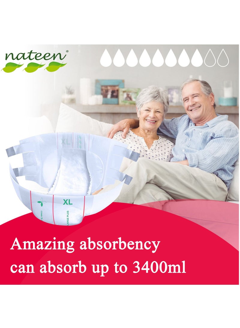 Nateen Combi Plus Incontinence Adult Diaper,X-Small,Waist Size 55-85cm,10 Count Adult Diapers,with Super Absorbent Layer,Leak Guard,Disposable Underwear for Men&Women-960ml Absorbency. - Image 4