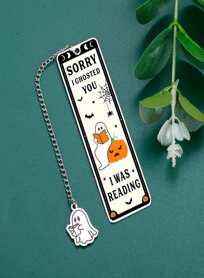 FOOZDEEVAAQ Cute Gothic Metal Bookmark - Valentines Gifts for Him Her Ghosted Bookmark for Book Lovers Galentines Day Gifts for Women Friend Boo/Spooky Basket Stuffers Tarot Card Book Marker Halloween Christmas - Image 2
