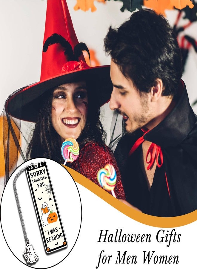 FOOZDEEVAAQ Cute Gothic Metal Bookmark - Valentines Gifts for Him Her Ghosted Bookmark for Book Lovers Galentines Day Gifts for Women Friend Boo/Spooky Basket Stuffers Tarot Card Book Marker Halloween Christmas - Image 4