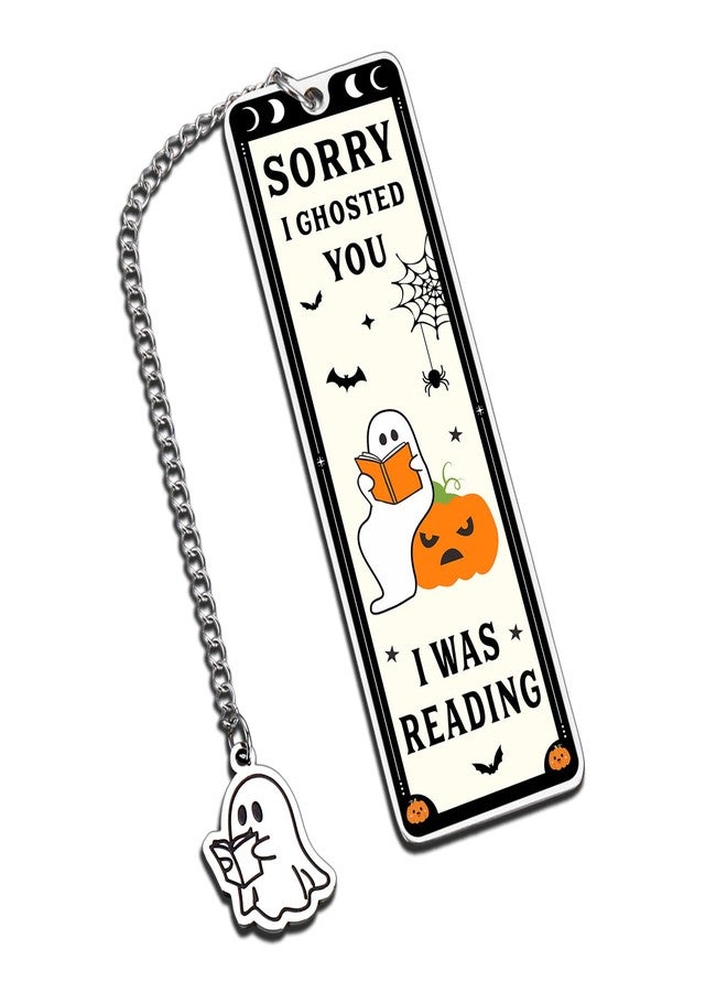 FOOZDEEVAAQ Cute Gothic Metal Bookmark - Valentines Gifts for Him Her Ghosted Bookmark for Book Lovers Galentines Day Gifts for Women Friend Boo/Spooky Basket Stuffers Tarot Card Book Marker Halloween Christmas - Image 1