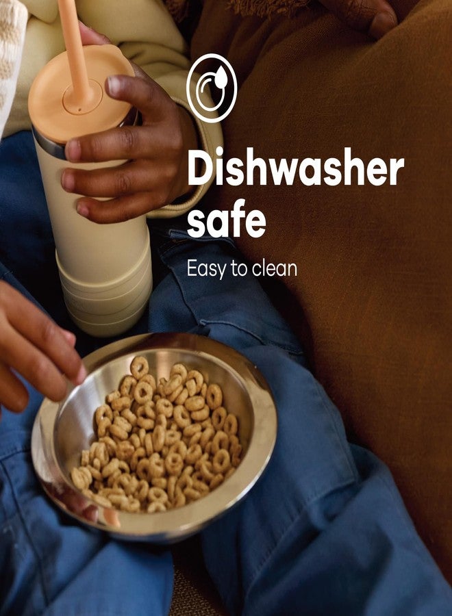 Hydro Flask Stainless Steel Kids Bowl- Dishwasher Safe, Stackable, Dinner Bowl in Dahlia Pink - Image 3