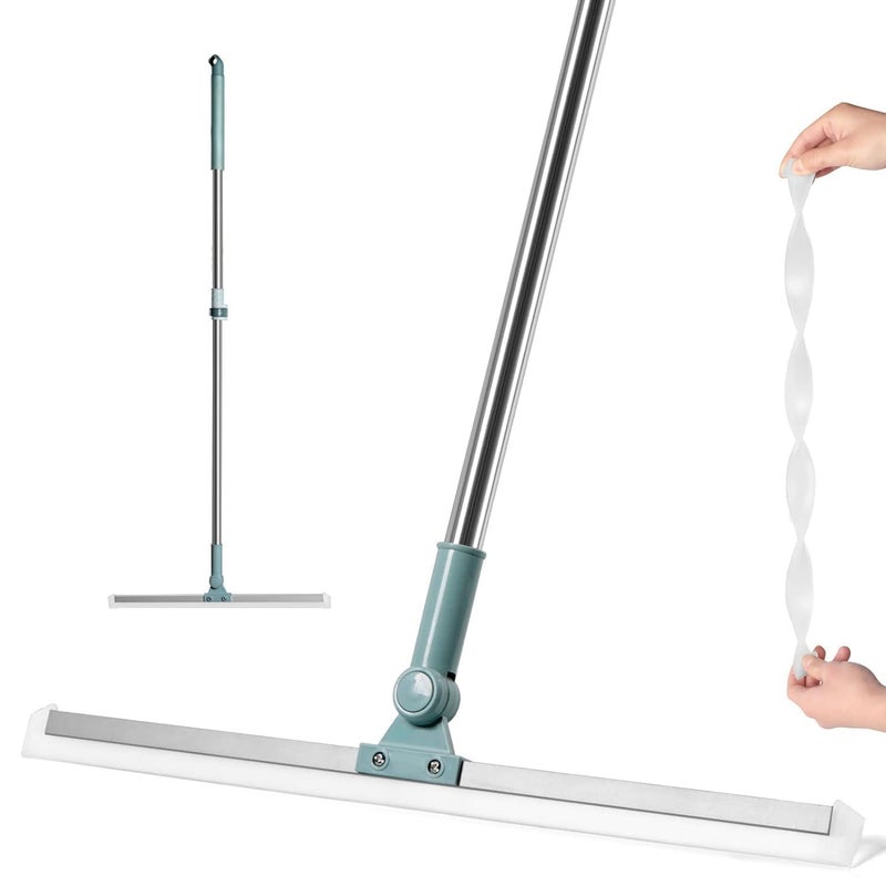 Dwariyan Multifunction Magic BroomSilicone Floor Squeegee Broom with Long HandleScraping Besom for Floor Bathroom Kitchen Shower Tile Pet Hair Silicon