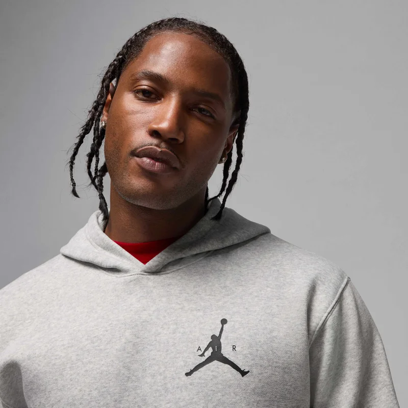 Jordan Grey Men's Jumpman Fleece Hoodie for Men | Best Price UAE
