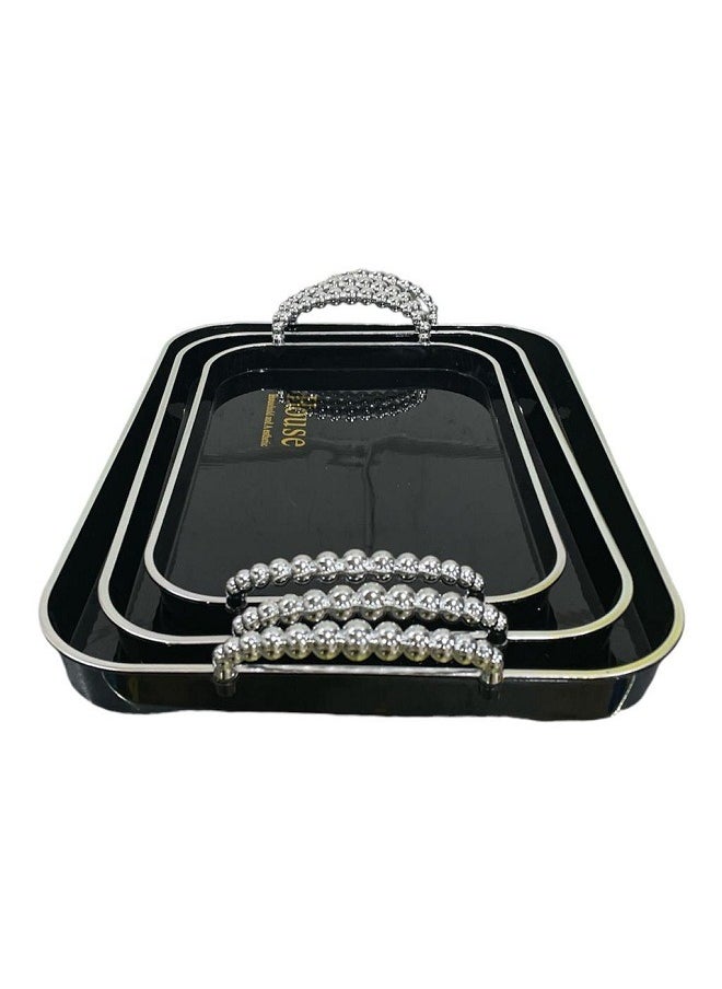 A set of 3 pieces luxury rectangular silver and black serving trays Black 10x101x10 cm - pzsku/Z60A65CEDB2FC08F1E7CFZ/45/_/1733141531/f35a4d50-8a34-49a0-a922-9015b05dc92d