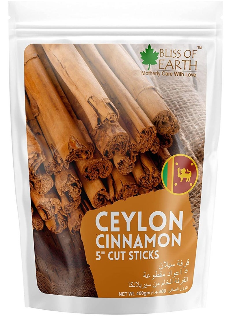 BLISS OF EARTH 400gm True Ceylon Cinnamon Sticks From Sri Lanka Whole Spice Dalchini  - Image 1