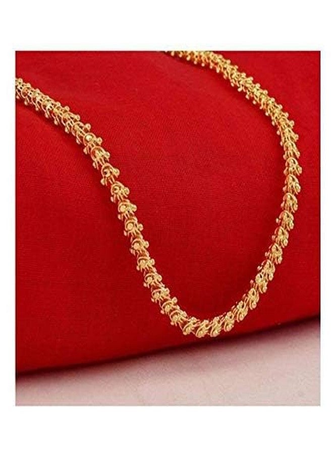BARBUDDY 1 Gram Gold Plated Chandramukhi Chain Long Mala: A Stylish and Trendy Necklace for Men, Women, and Girls (30 Inch) - Image 2