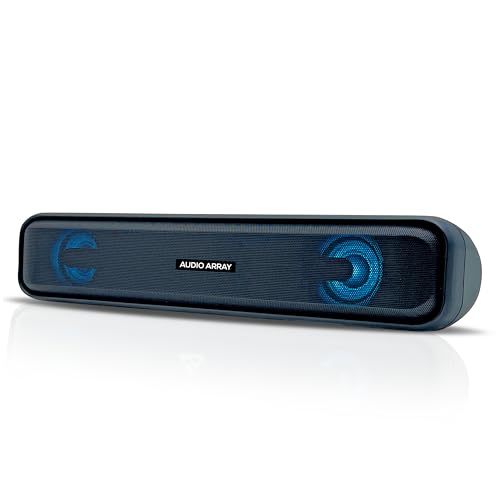 Audio Array SB-01 25W | 2.0 Sound Bar Speaker | BT v5.3 AUX, USB, TF Card, TWS Connectivity | Inbuilt FM Radio | Build in Mics | Dynamic LED Lights - Image 1