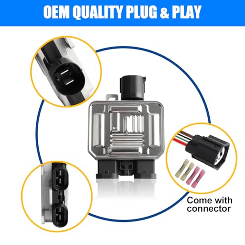 KAVIUS Cooling Fan Control Module Upgraded w/Connector Compatible with Volvo S60 S80 V60 V70 XC60 XC70 Compatible with Evoque Freelander II Compatible with Ford Mondeo Replace OE 940009402 940004204 - Image 5