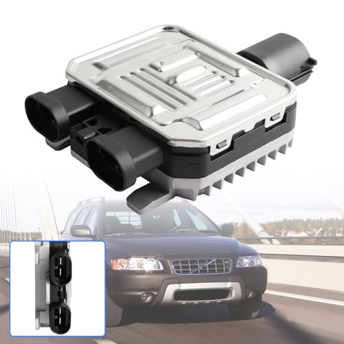 KAVIUS Cooling Fan Control Module Upgraded w/Connector Compatible with Volvo S60 S80 V60 V70 XC60 XC70 Compatible with Evoque Freelander II Compatible with Ford Mondeo Replace OE 940009402 940004204 - Image 1