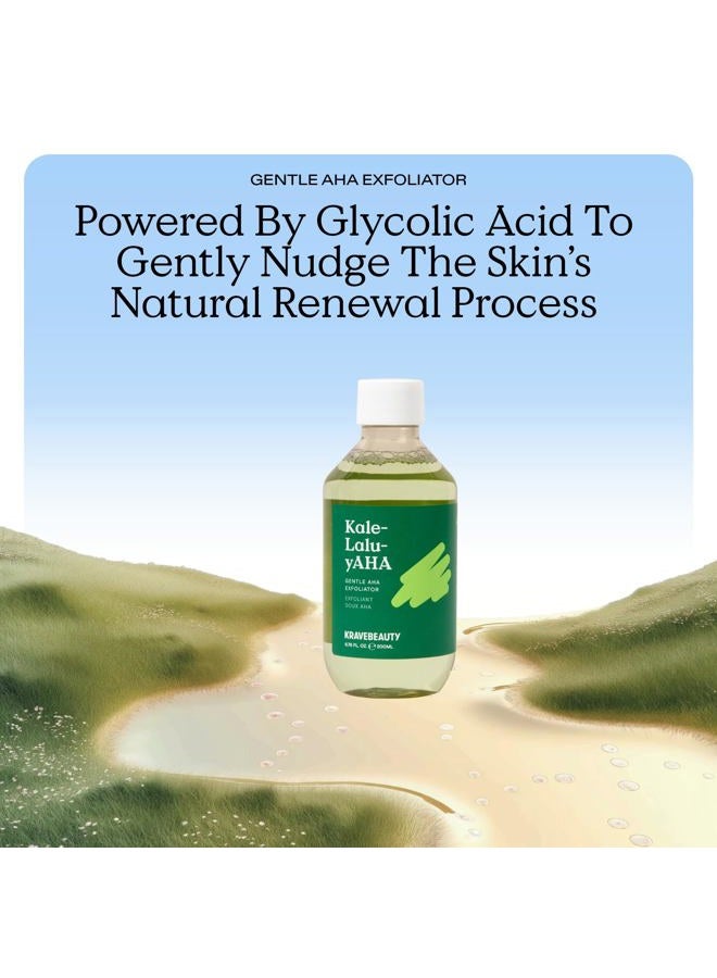 Ginity Kale-Lalu-yAHA, Gentle 5.25% AHA Exfoliator, Contains Glycolic Acid & Hyaluronic Acid, Unclogs Pores and Hydrates Skin, Vegan & Cruelty Free, 6.76 fl oz - Image 3