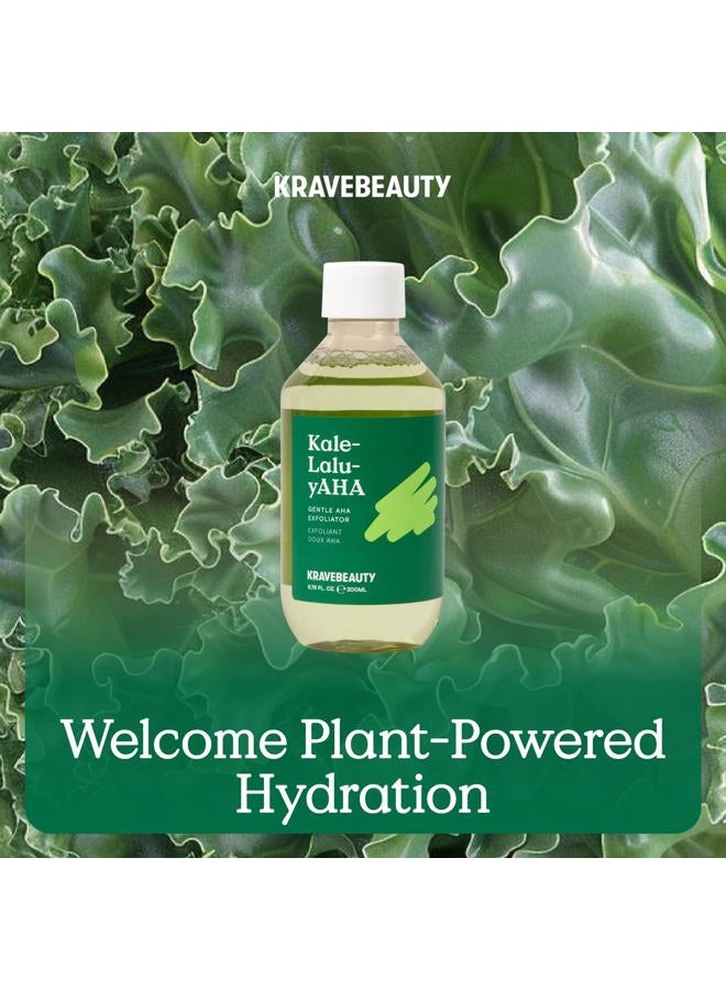 Ginity Kale-Lalu-yAHA, Gentle 5.25% AHA Exfoliator, Contains Glycolic Acid & Hyaluronic Acid, Unclogs Pores and Hydrates Skin, Vegan & Cruelty Free, 6.76 fl oz - Image 4