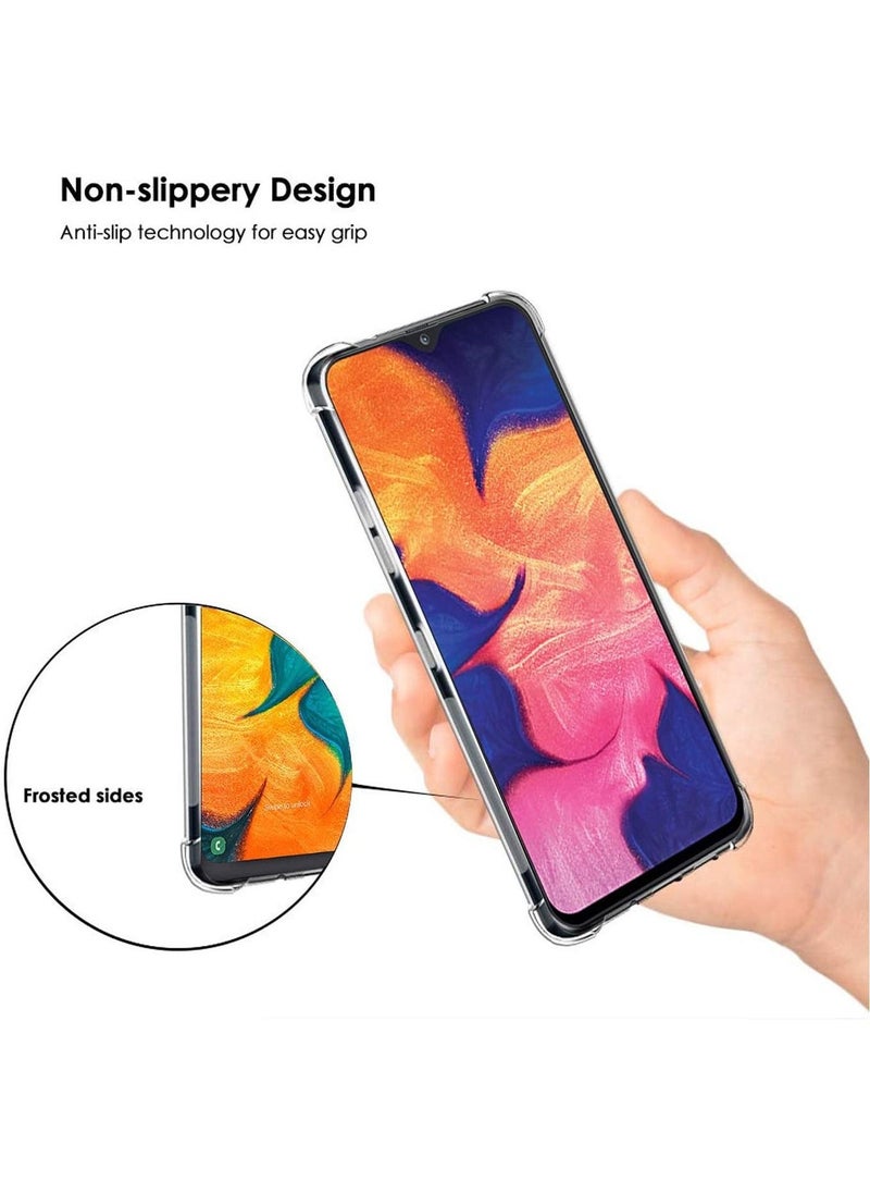 غطاء حماية لجهاز سامسونج جالاكسي A10 مع امتصاص للصدمات وحواف مرنة شفاف (واضح) - Image 3