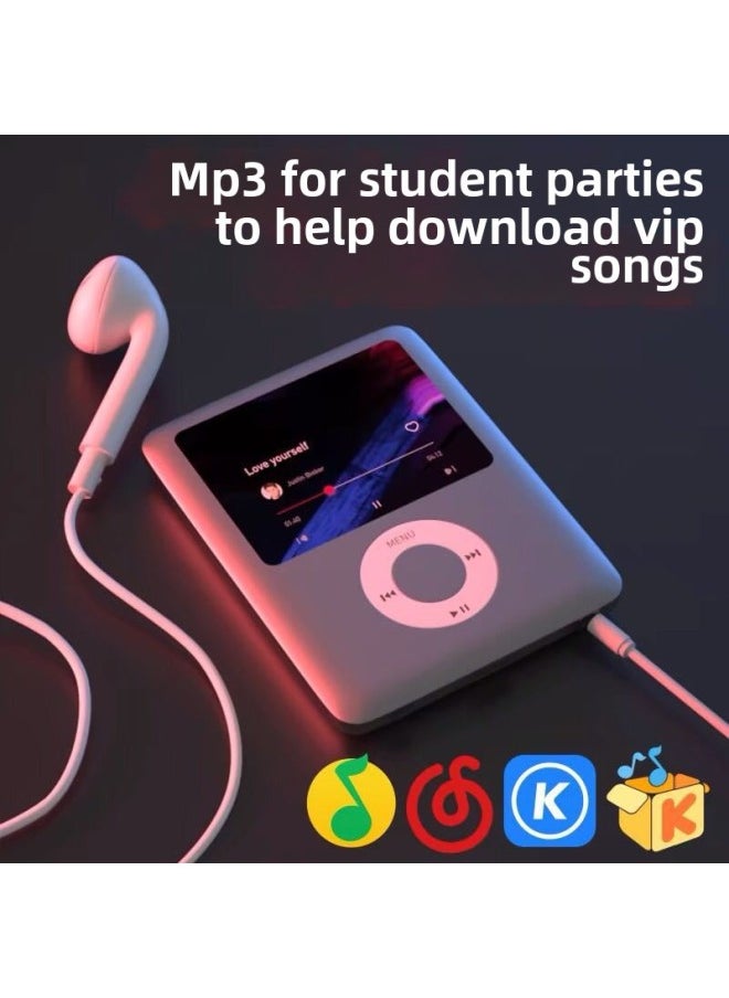 Generic - Mp3 Specifies To Download Vip Songs Small Walkman High School Students English Listening Reading Novels Recording Card Bluetooth-Body Color:Blue [without Bluetooth]-Memory Capacity:64gb-official Standard + 500 Vip Songs - Image 1