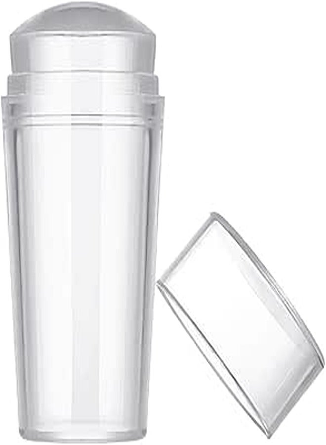 Clear Silicone Stamper for Nail Decoration, Silicone Nail Stamper Set with Lid and Design Plate