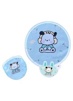 Thoraya Foldable Round Fans Polyester Cartoon Lightweight Round Folding Hand Fan for Summer Hot Days  - Image 1