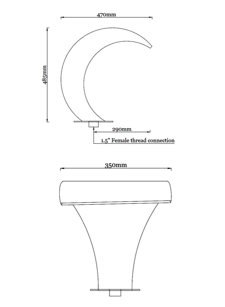 POOL MART Cascade Nozzle, Waterfall, Cobra Nozzle SS 316 [WFC481H] - Image 2
