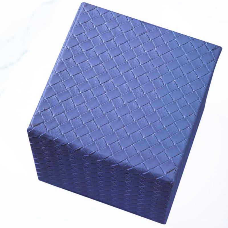 SUNYUROU Blue Tissue Box Cover,Tissue Box Cover Square,Blue Tissue Box Holders,Tissue Holder for Bathroom Accessories,Bathroom Tissue Holders - Image 3
