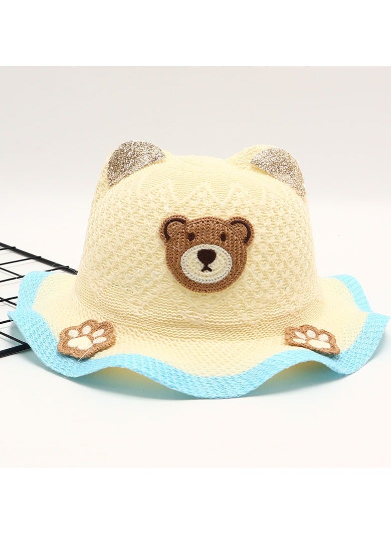 KUYING New 2-8-Year-Old Children's Cartoon Sunscreen Hat 