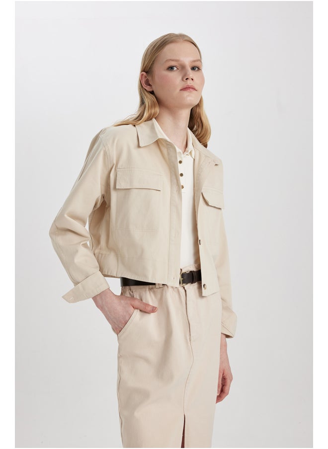 DeFacto - Woman Regular Fit Shirt Neck Woven Long Sleeve Shirt - Image 1