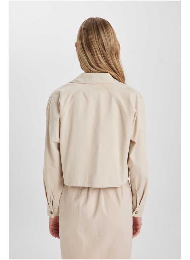 DeFacto - Woman Regular Fit Shirt Neck Woven Long Sleeve Shirt - Image 1
