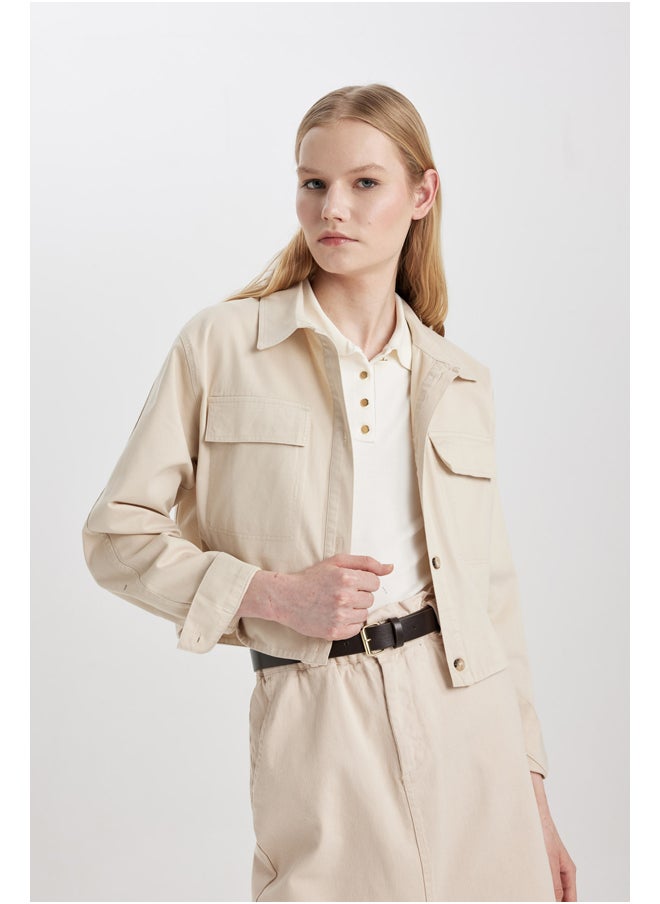 DeFacto - Woman Regular Fit Shirt Neck Woven Long Sleeve Shirt - Image 1