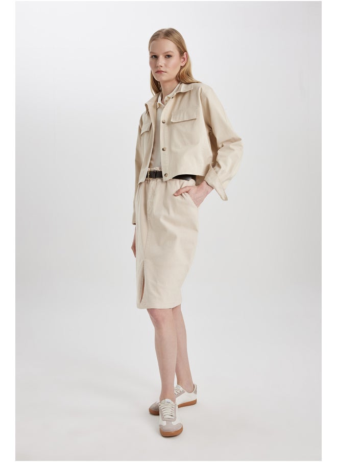 DeFacto - Woman Regular Fit Shirt Neck Woven Long Sleeve Shirt - Image 1