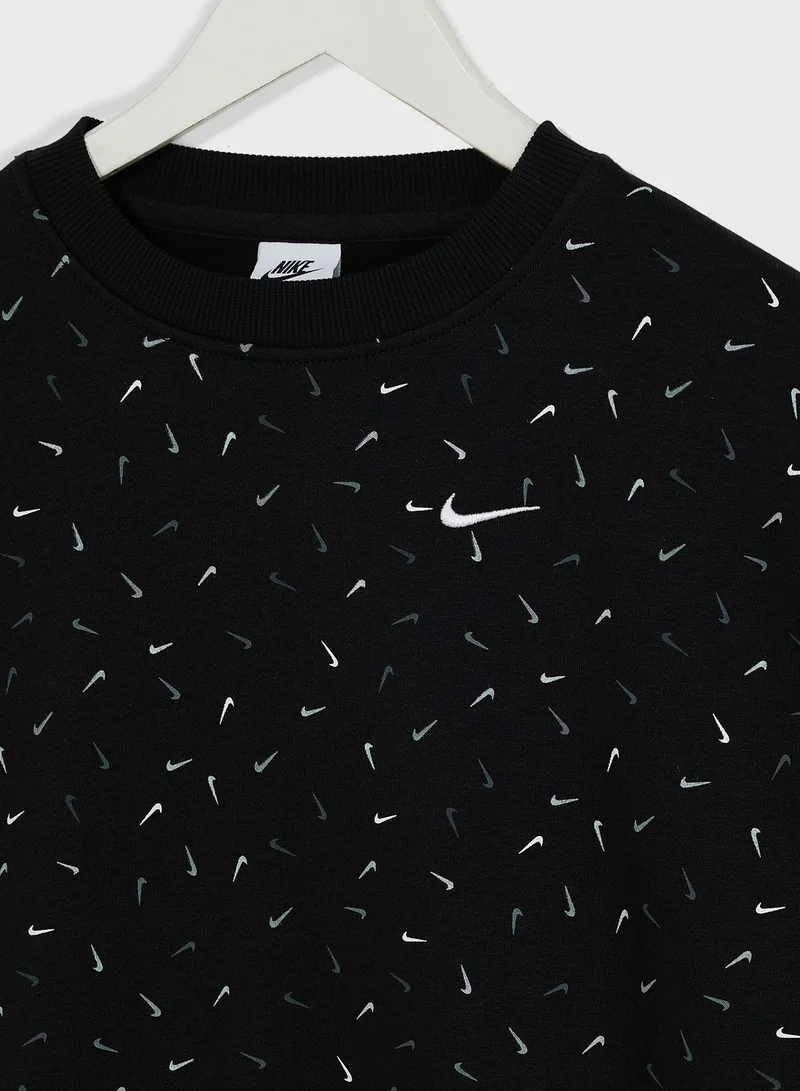 Nike Kids Club Fleece Logo Oversized Sweatshirt