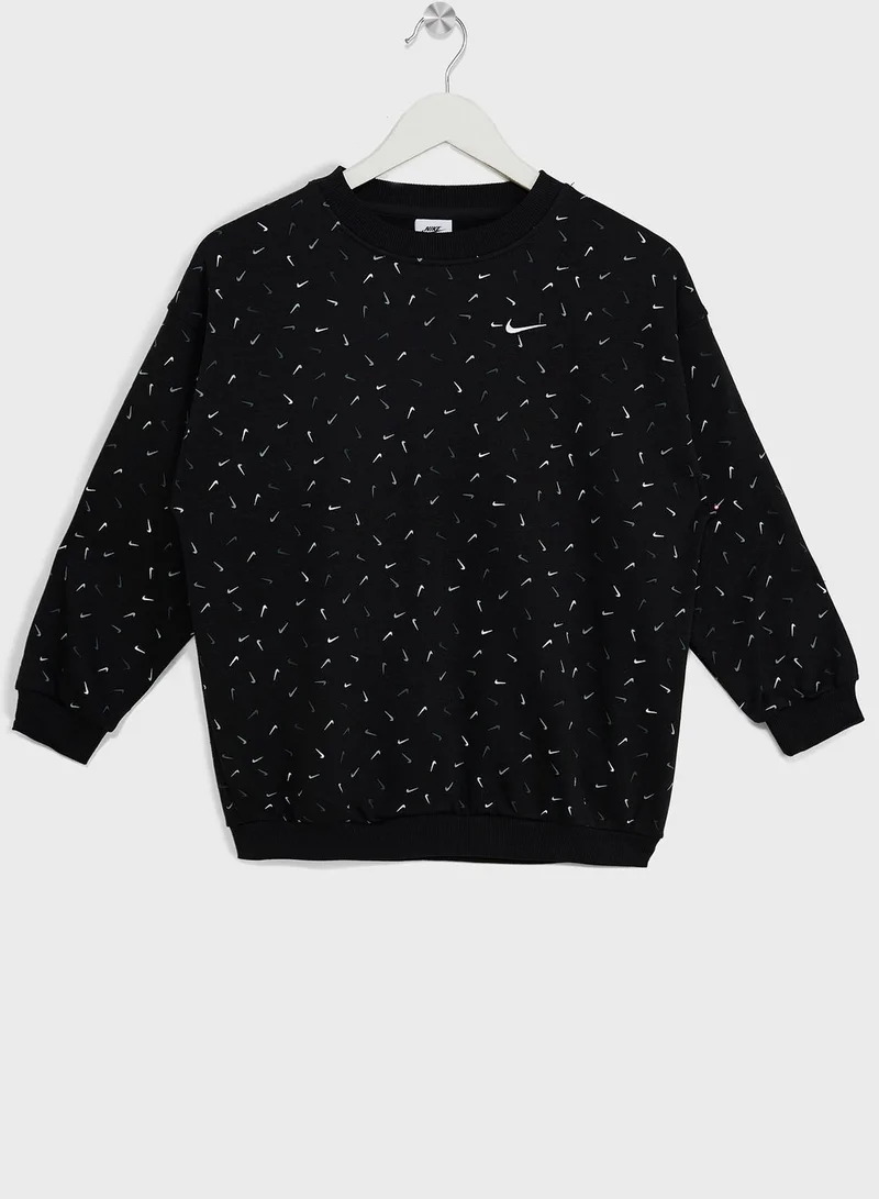 Nike Kids Club Fleece Logo Oversized Sweatshirt