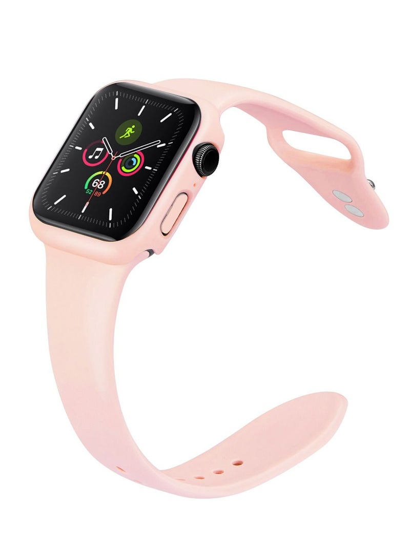 GULFLINK Silicone Watchbands 220mm Length with Protective Case Cover for Apple iWatch 7 45mm - Image 3