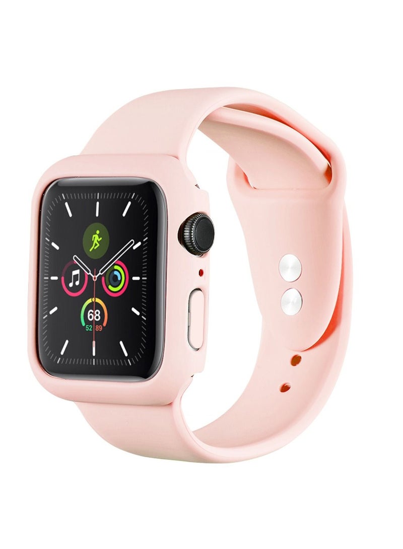 GULFLINK Silicone Watchbands 220mm Length with Protective Case Cover for Apple iWatch 7 45mm - Image 1