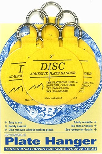 Disc Flatirons Disc Adhesive Plate Hanger Set (6-2 Inch Hangers) - Image 1