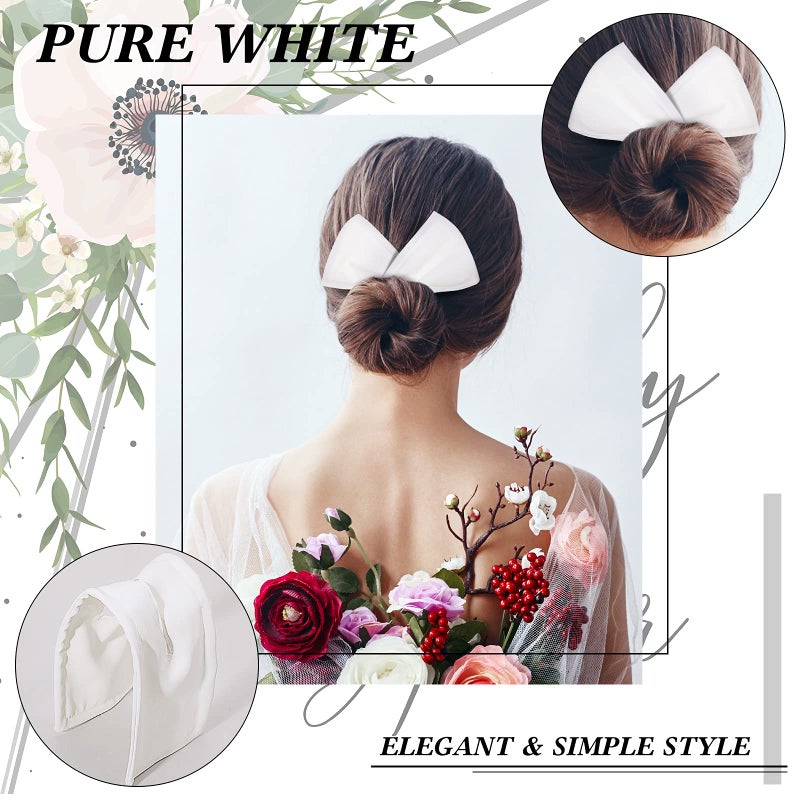 Syhood 4 Pieces Deft Hair Bun Maker Doughnut Hair Bun French Hairstyle(Black, White, Khaki, Pink) - Image 4
