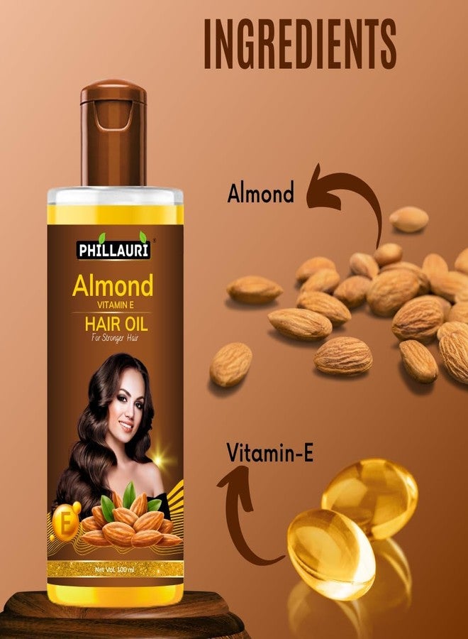 Phillauri Almond And Vitamin E Hair Oil | Non-Sticky Hair Oil | Amlond Hair Oil for Hair | Hair Oil | Almond Hair oil for men and Women - Image 2