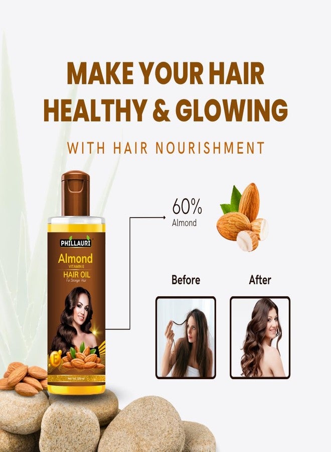 Phillauri Almond And Vitamin E Hair Oil | Non-Sticky Hair Oil | Amlond Hair Oil for Hair | Hair Oil | Almond Hair oil for men and Women - Image 5
