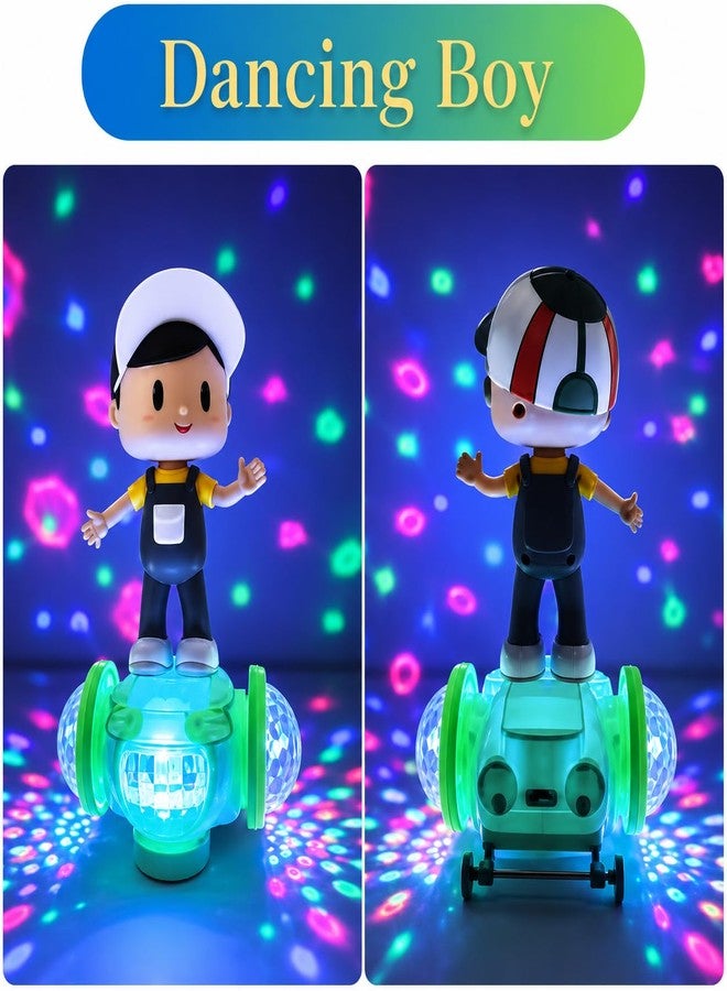MARVELSTORE Musical Dancing Boy Toy for Kids, 360° Rotating Bump & Go Action Toy with Flashing Lights & Music, Musical Toy for Toddlers & Babies, Birthday Gift for Boys & Girls 1+ Years - Image 2