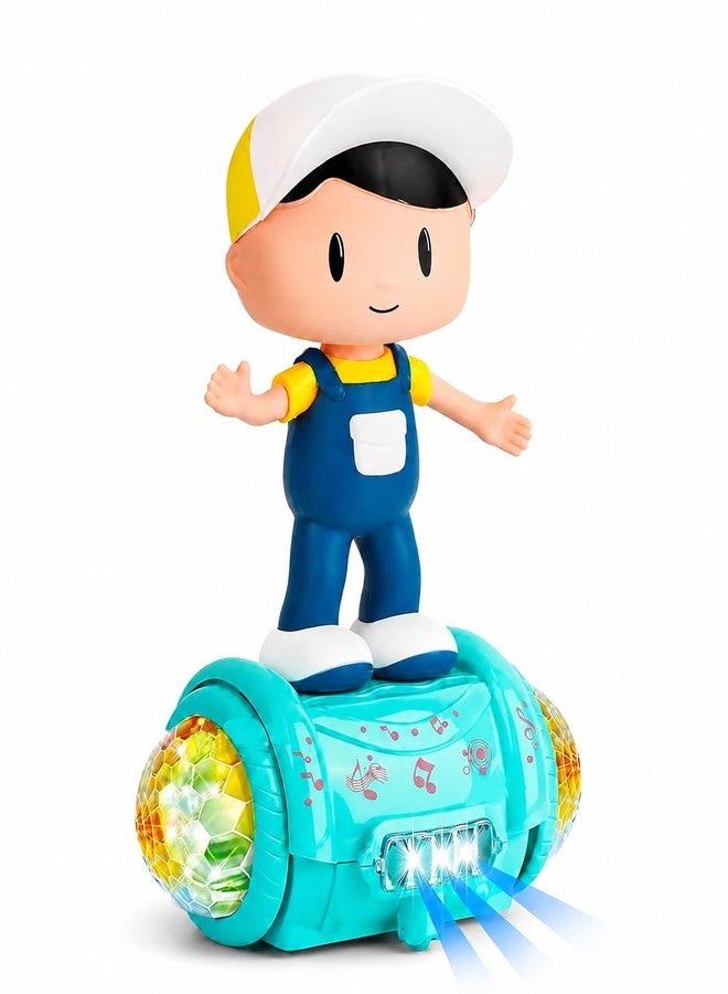 MARVELSTORE Musical Dancing Boy Toy for Kids, 360° Rotating Bump & Go Action Toy with Flashing Lights & Music, Musical Toy for Toddlers & Babies, Birthday Gift for Boys & Girls 1+ Years - Image 1