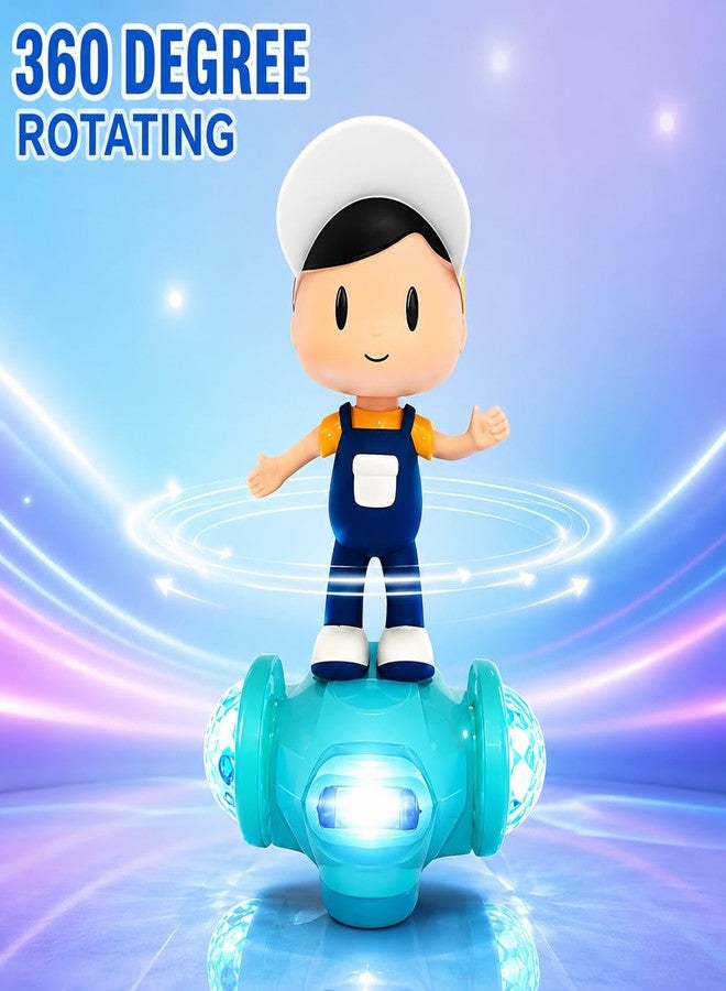 MARVELSTORE Musical Dancing Boy Toy for Kids, 360° Rotating Bump & Go Action Toy with Flashing Lights & Music, Musical Toy for Toddlers & Babies, Birthday Gift for Boys & Girls 1+ Years - Image 3