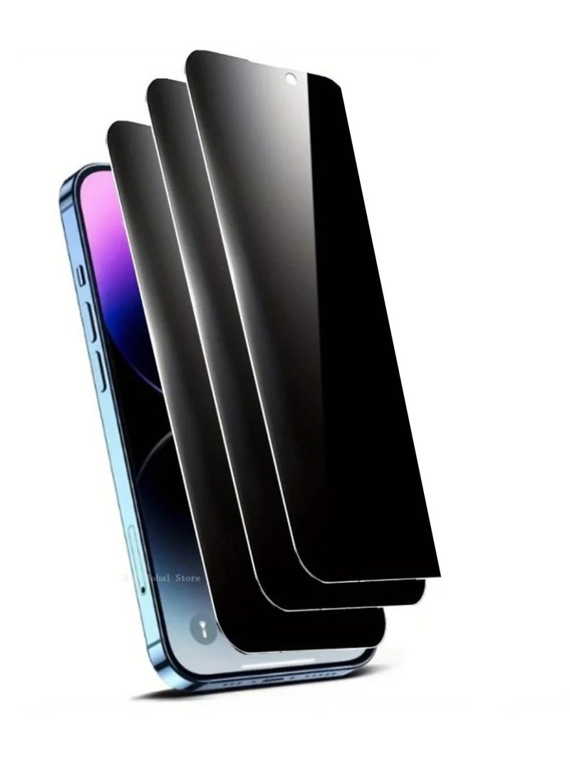 Raxoom iPhone Tempered Glass 3 Pack Privacy Screen Protector Set For iPhone 14 6.1 Inch Anti-Spy Tempered-Glass, Scratch Resistant iPhone Glass Full-Coverage Glass (Privacy, iPhone 14) - Image 1