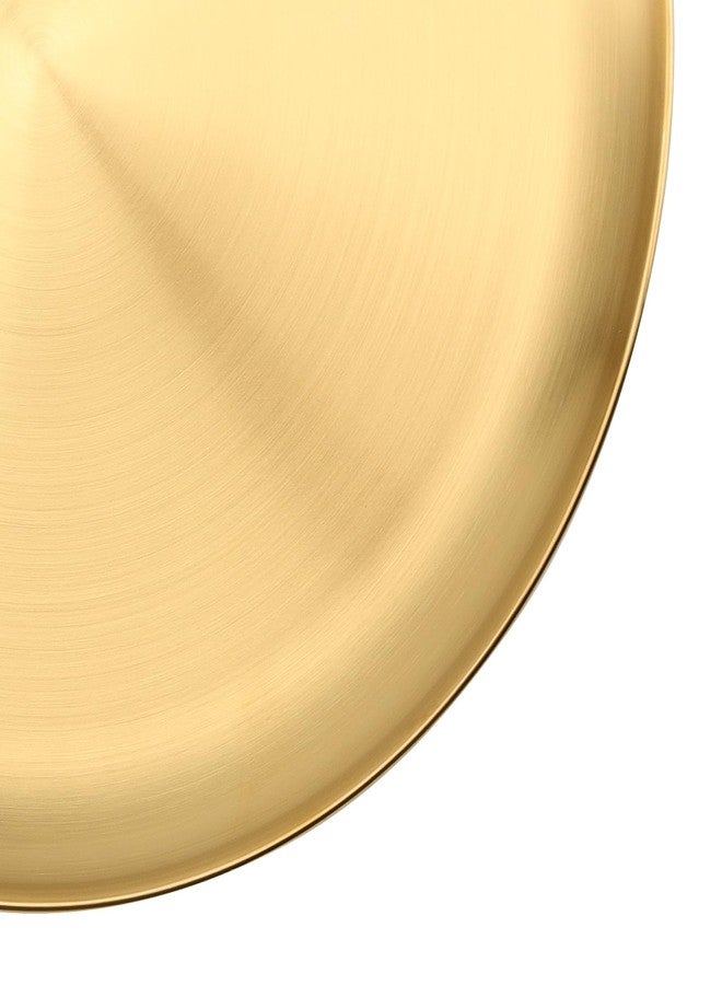 JOIKIT 6 Pack 12 Inch Gold Stainless Steel Plate, Round Metal Dinner Plates, Kitchenware Dinner Dishes Serving Tray Large Camping Plates for BBQ, Snack, Food Serving, Dishwasher Safe - Image 3