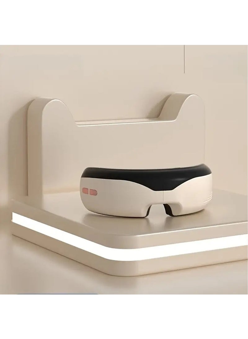 Hihonor A Smart Rechargeable Eye Heating Pad, a Foldable And Portable Device for Eye Heat Therapy, Featuring a Vibration Massage Function, Equipped with a 1200Mah Battery. Making It a Perfect Gift, Beige  - Image 1