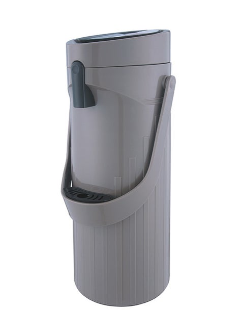 Plastic Comfort Press Tea & Coffee Flask 1.9 Liter Grey