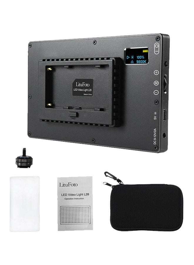 NIBEMINENT Portable LED Dimmable Fill Light With OLED Display Red/Black  - Image 3