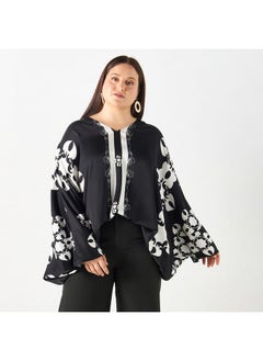 Plus Size Ulla Popken Printed Kimono Top