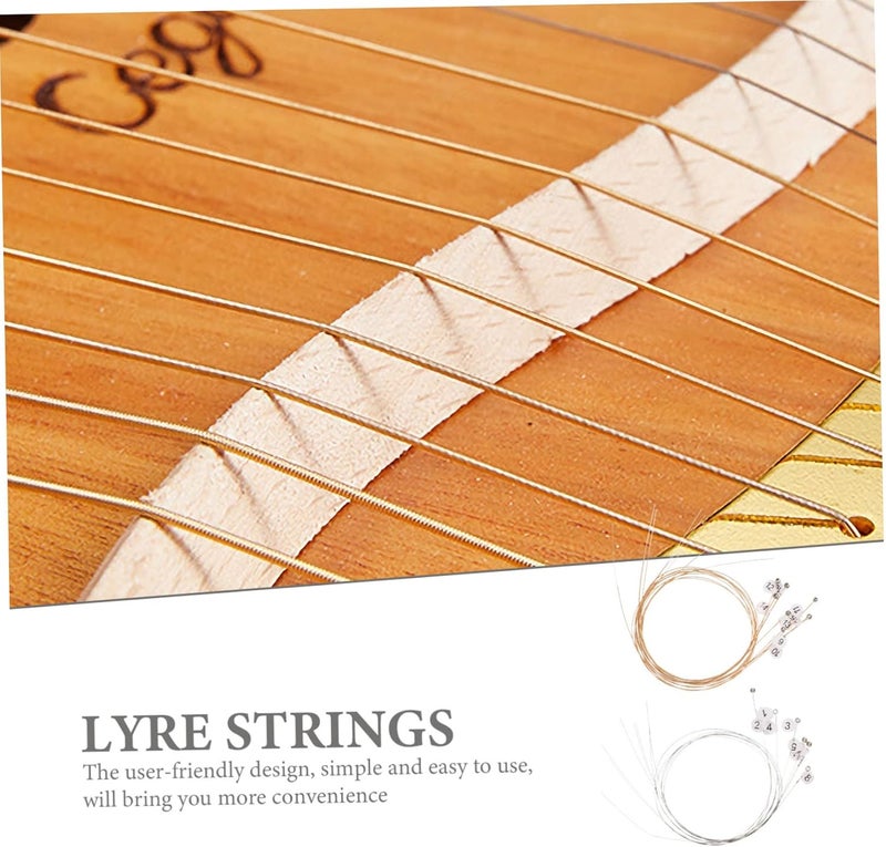 Abaodam 16-Piece Lyre Strings Set Sturdy Music Wire for 16-String Lyre Replacement for Professional Musicians - Image 3