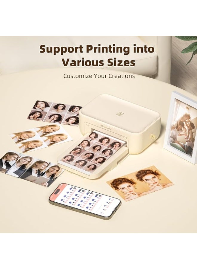 HPRT CP4100 4x6 Photo Printer for iPhone, Portable Picture Printer, Wi-Fi | Dye-Sublimation Printing for iPhone/Android,Full-Color Photo, 15S AR Video, Fun App, with 20 Sheets & 1 Ribbon, Beige Color - Image 5