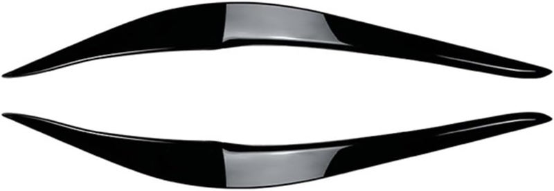 DEMULAX 2PCS Gloss Black Headlight Eyebrow Stickers for BMW - Image 1