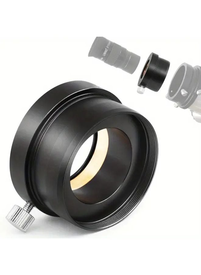 Black 2 Inch to 1 25 Inch Eyepiece Adapter for Metal Telescopes with Brass Locking System - Image 2