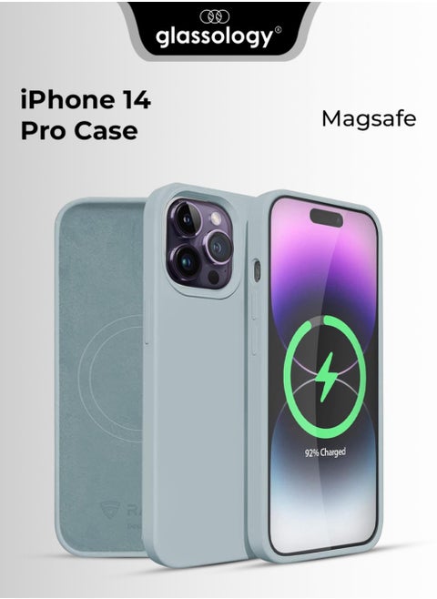 iPhone 14 Pro Case with Magsafe with Scratch Resistant Thin and Slim Classic Shockproof Grade Protection (Grey)
