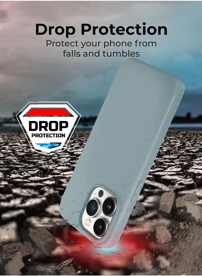 iPhone 14 Pro Case with Magsafe with Scratch Resistant Thin and Slim Classic Shockproof Grade Protection (Grey)